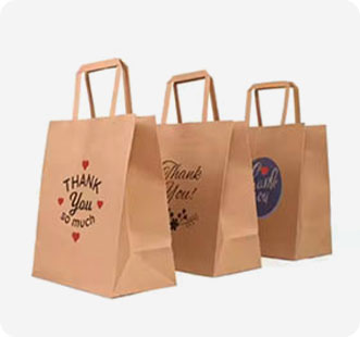 Flat Handle Paper Bags